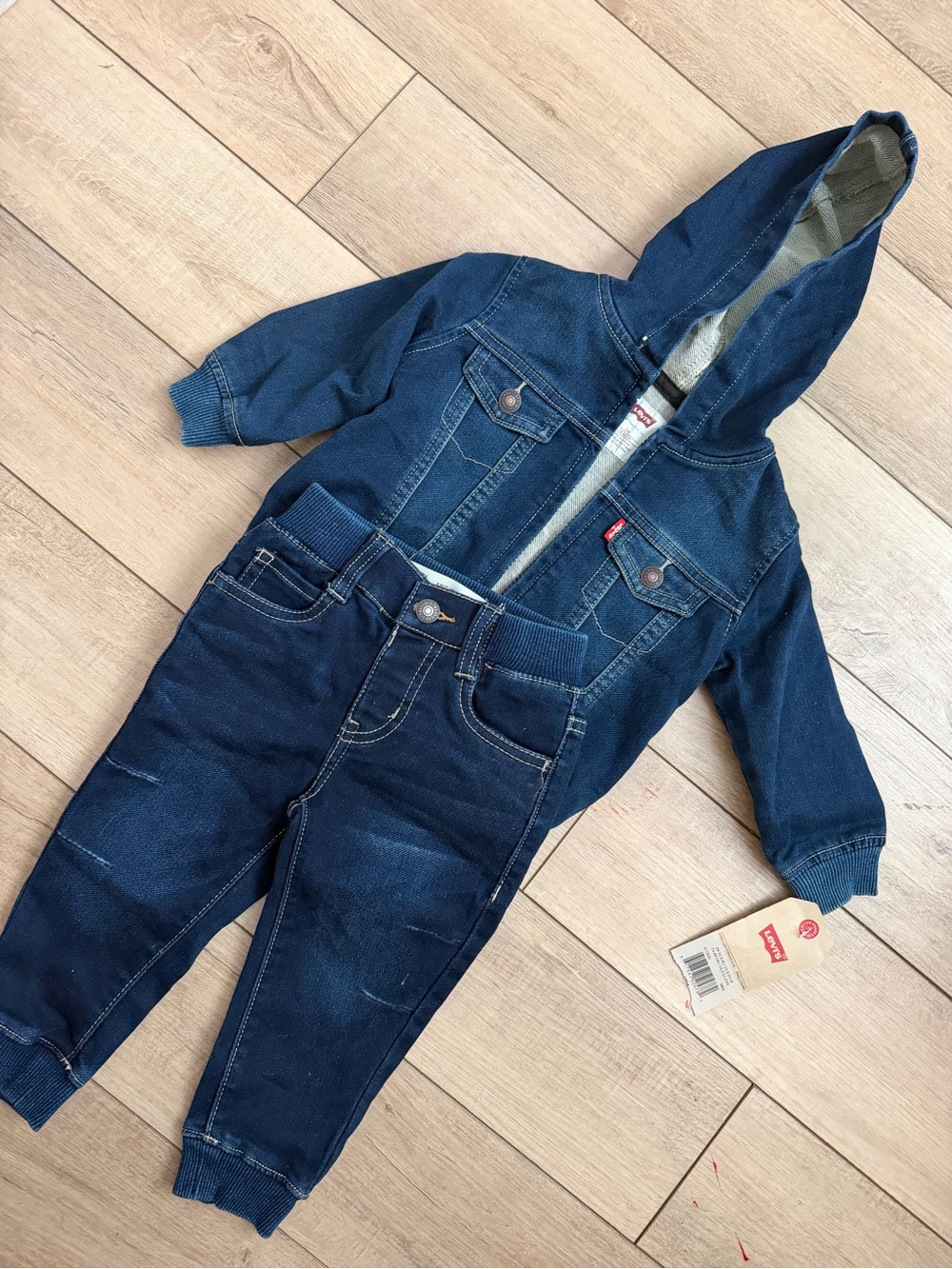 Levi's Baby : Dark Blue Hooded Denim set